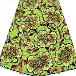 African Print Fabric|100% Wax Cotton Fabric| Shade of Green